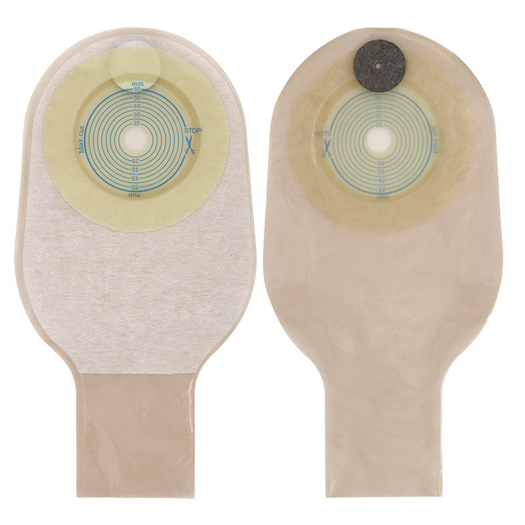 Línea de producción automática de prensado en caliente para bolsas de ostomía.